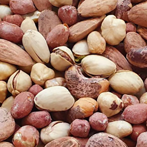 DELUXE MIX (Roasted almonds, blanched hazelnuts, roasted pistachios, cashews with skin, roasted peanuts)